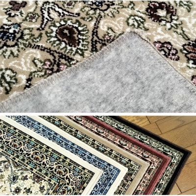 【67×110cm】 洗える国産モケット織り玄関マット ベージュ(ポーロ67×110BE)