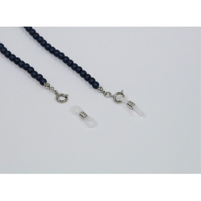 《いずみパール》 マスクホルダーネックレス＆ メガネ留め　(マットネイビー)【AN119】