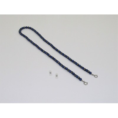 《いずみパール》 コットンパールマスクホルダーネックレス＆メガネ留め＆ポーチ付きブラック＆ネイビー