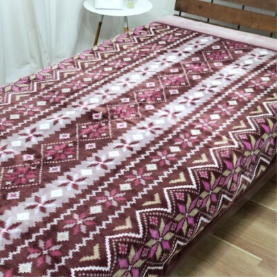 【シングルサイズ2枚組】暖かムートン調2枚合わせ毛布  M-0727-2P