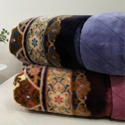 【ダブルサイズ】贅沢カシミヤウール混わた入り嵩高毛布 ワイン1枚  CAK-1531