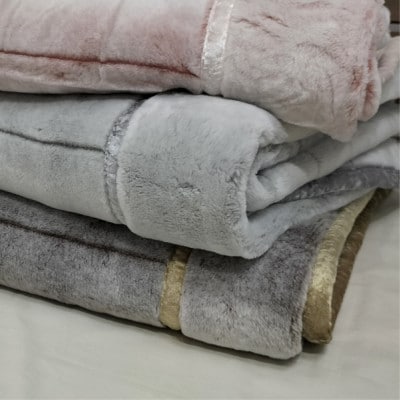 【シングルサイズ】贅沢フェイクファーボリューム毛布  ブラウン  M-9900-BR