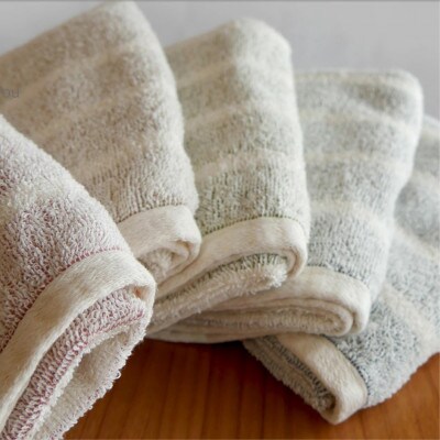 【フェイスタオル8枚組】オーガニックコットンフェイスタオル(34×80cm)かすみ色アソート