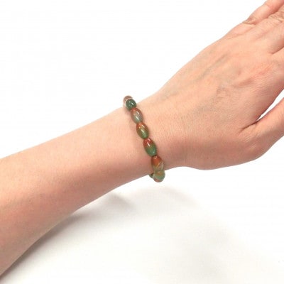 孔雀めのうのナツメ型ブレスレット