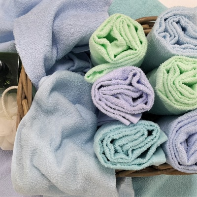 【フェイス10枚組】いろいろカラーの薄手フェイスタオル( 34×84cm)BL-F10