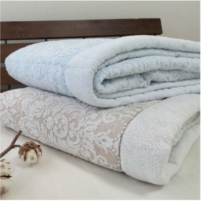 贅沢ジャガード織 タオルふとん　シングルサイズ(140×190cm)ベージュ SNF-13T-BE