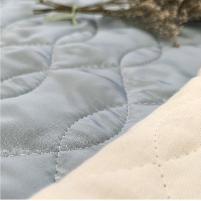 プレミアムシルク100%リバーシブル枕パッド 【43×63cm】ブルー4363RMP-BL