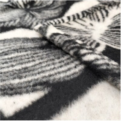 洗える!やわらかラムウール混 北欧調ブランケット シングル(140×200cm)ブラック