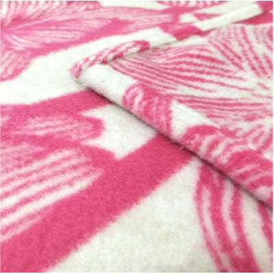 洗える!やわらかラムウール混 北欧調ブランケット シングル(140×200cm)ピンク