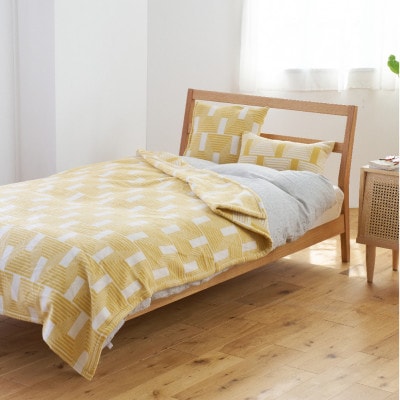 【シングルサイズ】洗えるタスマニアラムウール混毛布 140×200cm イエロー OTW-S