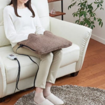 洗えるカバー付きホットマルチヒーター　ブラウン