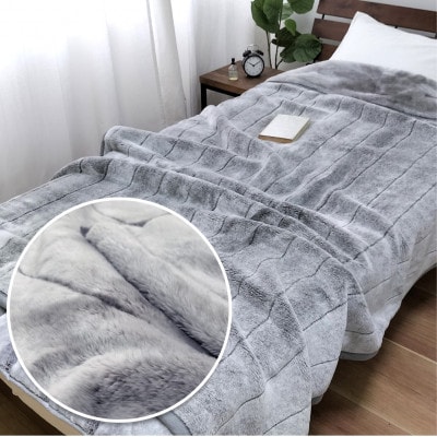 【シングルサイズ2枚組】吸湿発熱リッチファー2枚合わせ毛布 JY-2401-2P