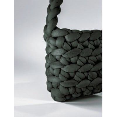 ダークグレー バゲット バッグ