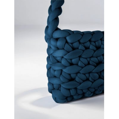 ネイビー バゲット バッグ