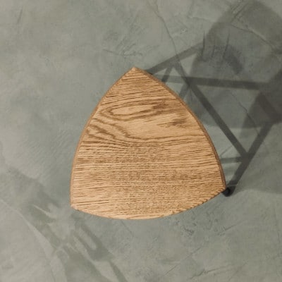 三角スツール【M】ダーク(オーク+無垢アイアン)花台