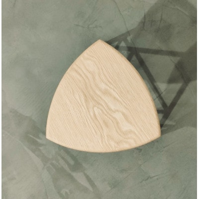 三角スツール【L】ナチュラル(オーク+無垢アイアン)ハイスツール