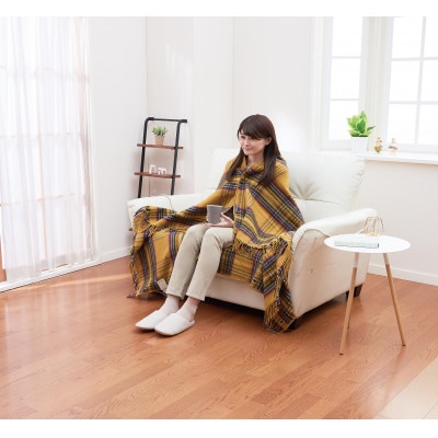 ホットスローケット　(電気ブランケット)　カーキー(約170×130cm)