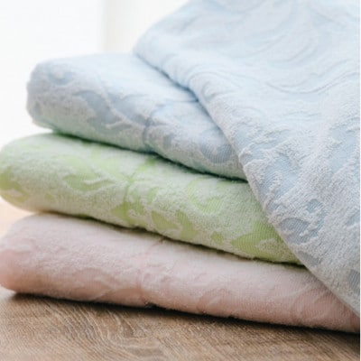 『軽やか』で洗濯しやすい綿100%タオルケット シングルサイズ(140×190cm)5164-GR