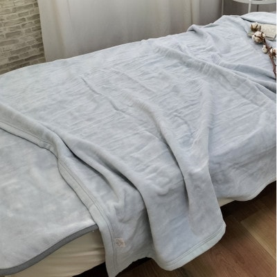 【掛敷セット】贅沢ふわふわオーガニックコットン綿毛布と敷毛布 GY　OGMM-ST-GY