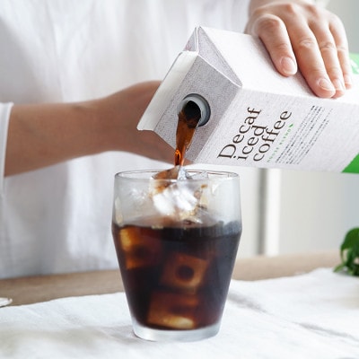 デカフェアイスコーヒーとクラッシュドデカフェゼリー 2本詰め合わせセット 自家焙煎 カフェインレス