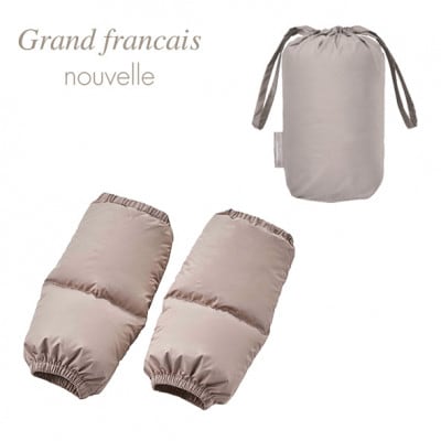 ファータッチニューマイヤーあったかふんわか毛布＆ダウンレッグウォーマー(ハンガリーダウン) ブラウン