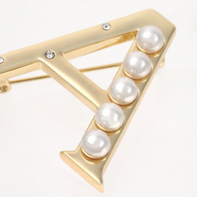 【RoseYumiRose】イニシャルパールブローチペンダント『A』