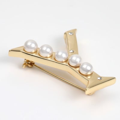 【RoseYumiRose】イニシャルパールブローチペンダント『Y』