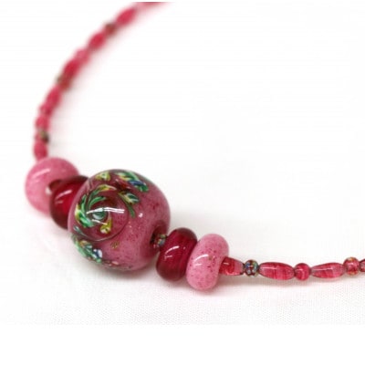 大阪の伝統工芸品「和泉蜻蛉玉 (R)」ネックレス