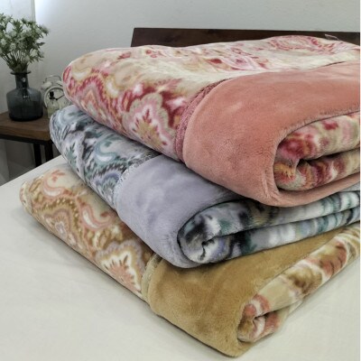 【シングルサイズ】暖かふんわりアクリルマイヤー2枚合わせ毛布  M-5701-PI