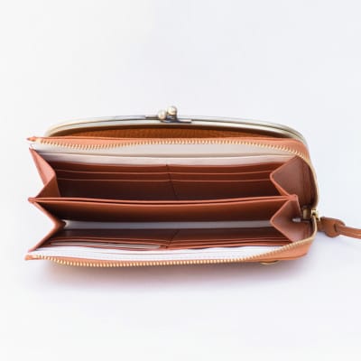 【がま口 お財布ポシェット 】本革 お財布ショルダー ショルダーバッグ【aw-17nns-CA】