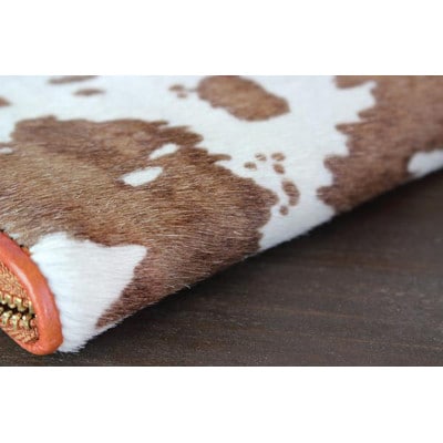 【ハラコ 長財布】ホルスタイン 財布 本革 ラウンドファスナー ロングウォレット【aw-15nch】