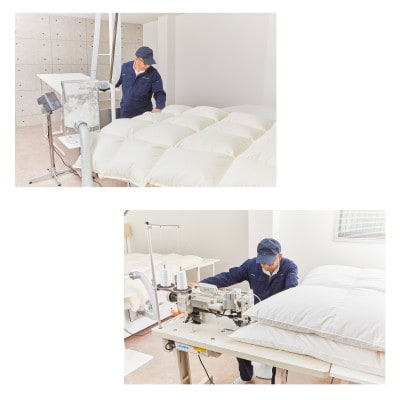 〔セミダブル〕【抗菌防臭羽毛使用】羽毛布団　ハンガリー産ダウン90%CILシルバーラベル