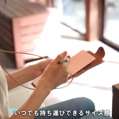 【ショルダー メモ帳 カバー】ヌメ革 キャメル 日本製 手帳 手帳カバー【apo-21hh-CA】