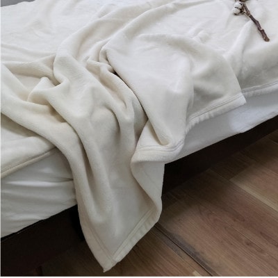 【シングル】贅沢ふわふわオーガニックコットン綿毛布　140×200cm　IV　OGMM-1-IV
