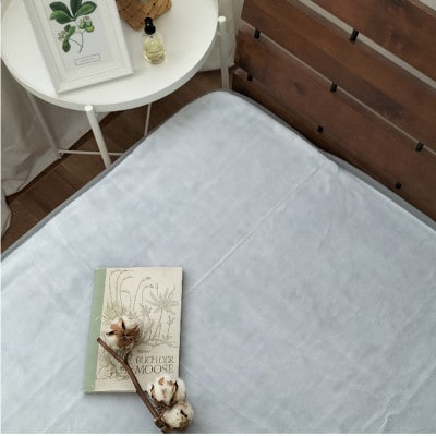 【セミダブル】贅沢ふわふわオーガニックコットン敷毛布　120×205cm　OGMS-3SW-GY
