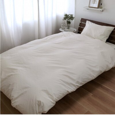 【クィーン】和泉木綿ピュアコットン掛ふとんカバー(210×210cm)　キナリ　PUC-Q