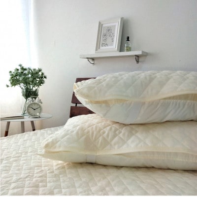 【Mサイズ 43×63cm】和泉木綿 艶やかシルクコットンガーゼ枕パッド2枚組 PK1505PM2P