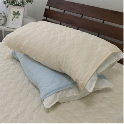 和泉木綿オーガニックコットン和晒2重ガーゼ枕パッド1枚 (50×60cm)OGG-5060-BL