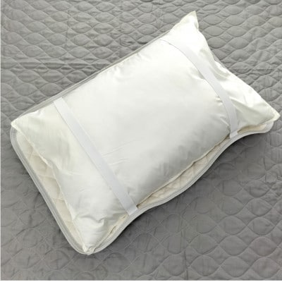 【Mサイズ 43×63cm】艶やかリネン100%枕パッド1枚 グレー LIN-4363-GY