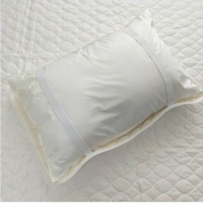 【Mサイズ 43×63cm】艶やかリネン100%枕パッド1枚 ホワイト LIN-4363-WH