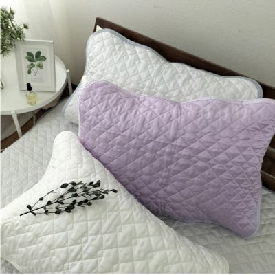 【Mサイズ 43×63cm】ピュアシルク枕パッド2枚組 ホワイト SCC-4363-2P