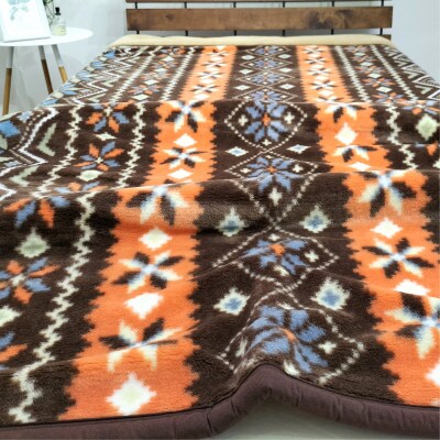 【シングルサイズ】暖かムートン調2枚合わせ毛布 ベージュ1枚 M-0727-BE