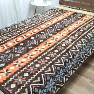 【シングルサイズ2枚組】暖かムートン調2枚合わせ毛布  M-0727-2P