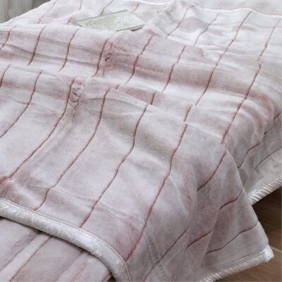 【シングルサイズ】贅沢フェイクファーボリューム毛布  ピンク  M-9900-PI