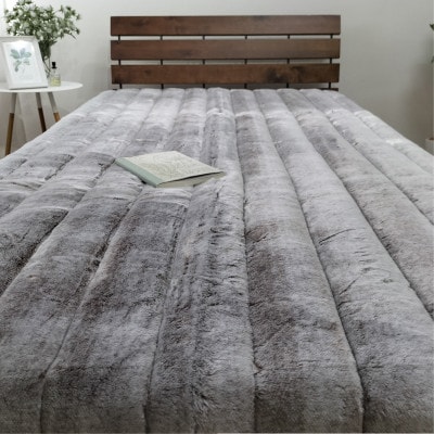 【シングルサイズ】贅沢フェイクファーボリューム敷パッド ブラウン    MGP-2350-BR