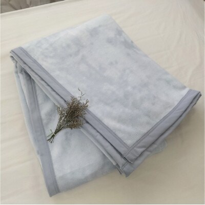 椿オイル加工 ふんわり綿毛布 シングルサイズ(140×200cm)グレー CNM-101-GY