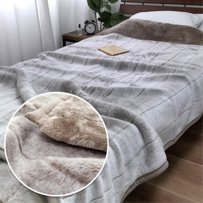 【シングルサイズ2枚組】吸湿発熱リッチファー2枚合わせ毛布 JY-2401-2P