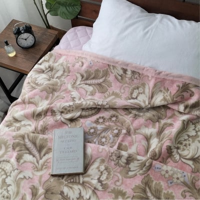 椿オイル加工 ふんわり綿毛布 シングルサイズ(140×200cm)ピンク CNM-300ーPI