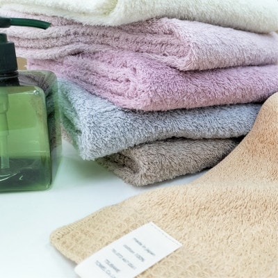 【フェイス4枚バス2枚組】思わずふれたくなる しなやかタオルセット(ピーチ)