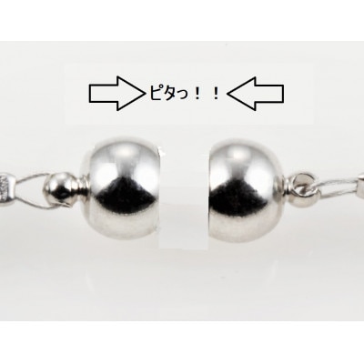 貝パールネックレス2点セット　マグネット留め具　グレー系(ピアス)【配送不可地域：沖縄県】